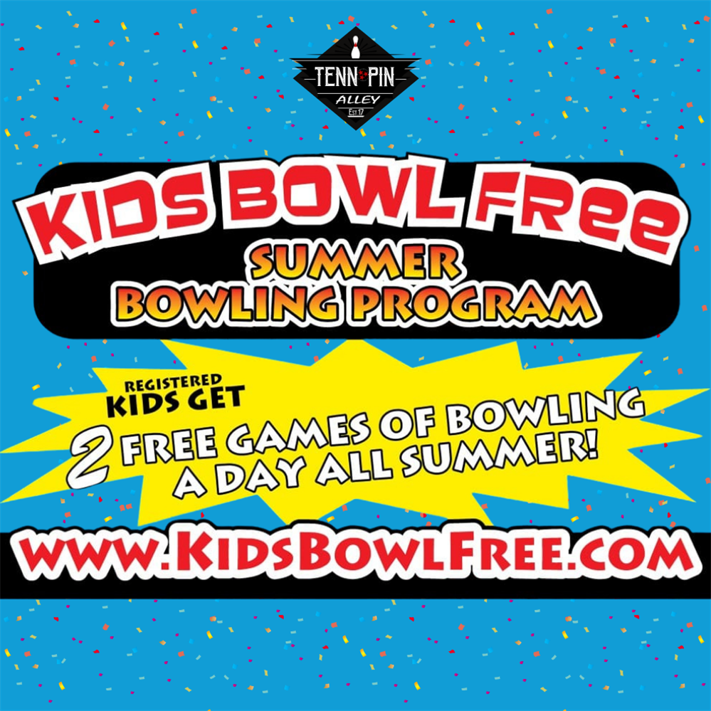  Bowling Flyer for 2 free bowls for kids this summer