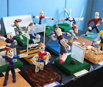 Student art exhibit.