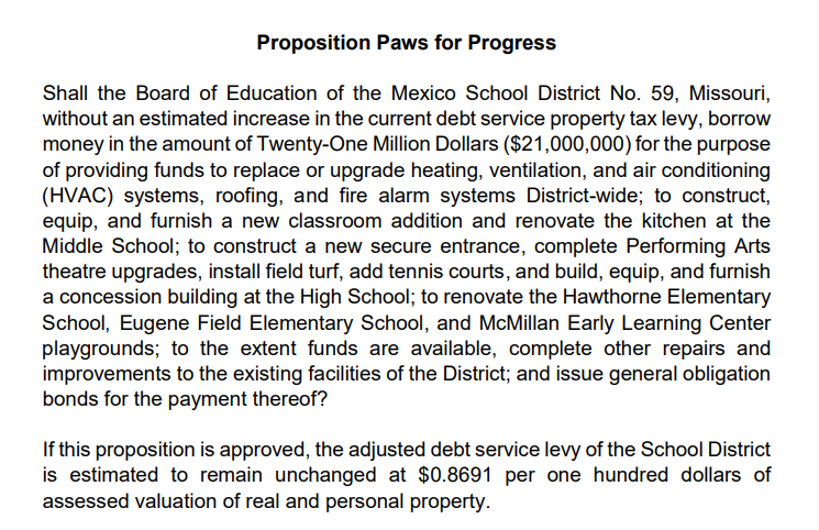 2024 ballot language for bond