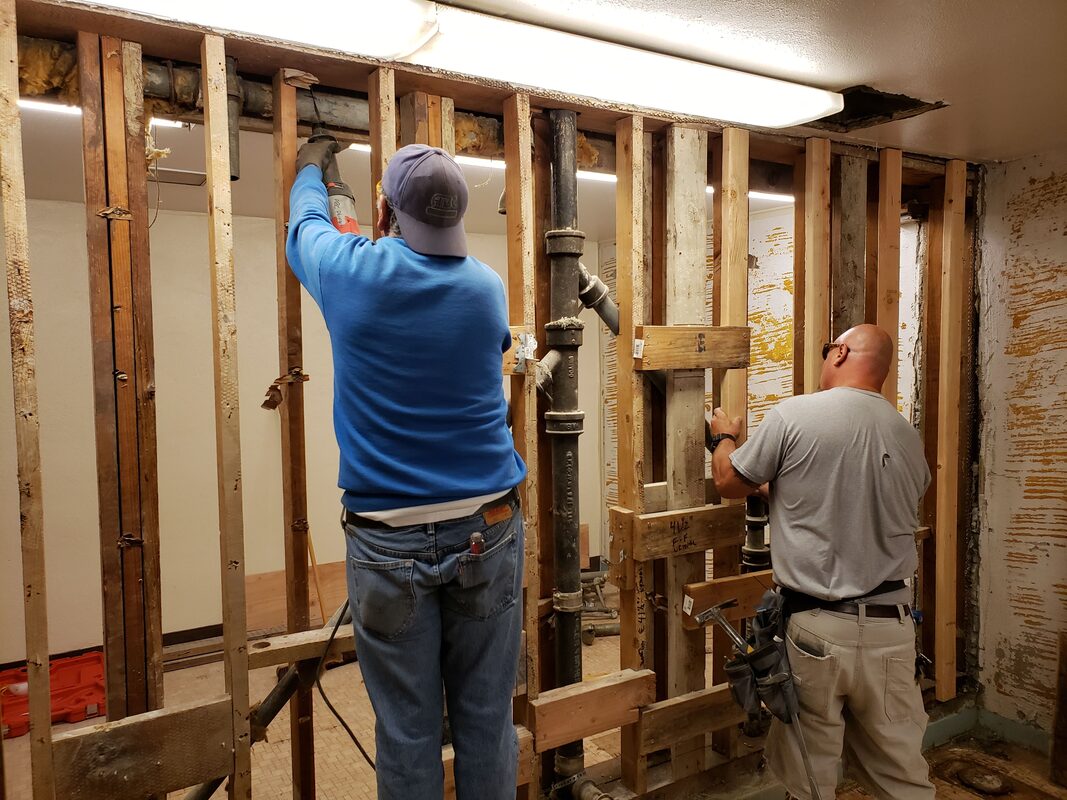 Removing old piping at Spangler