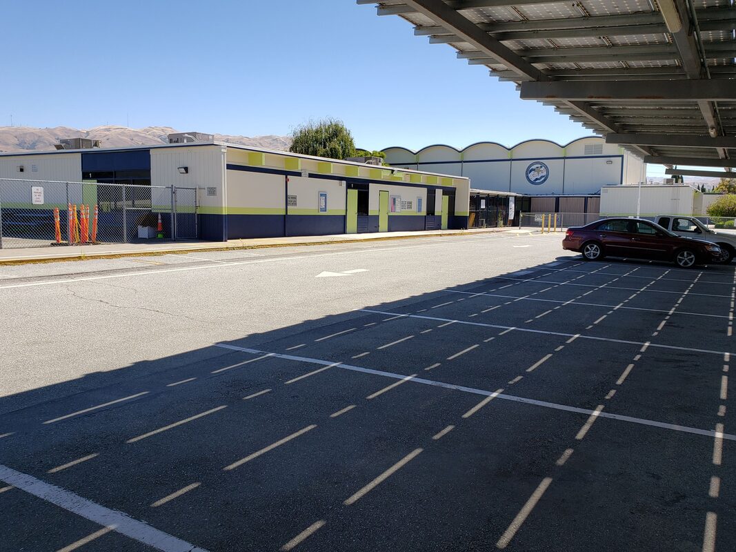 Painted Curtner building