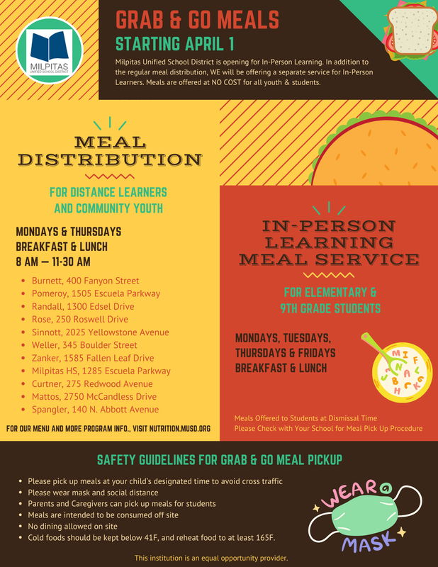 Free meals pickup times