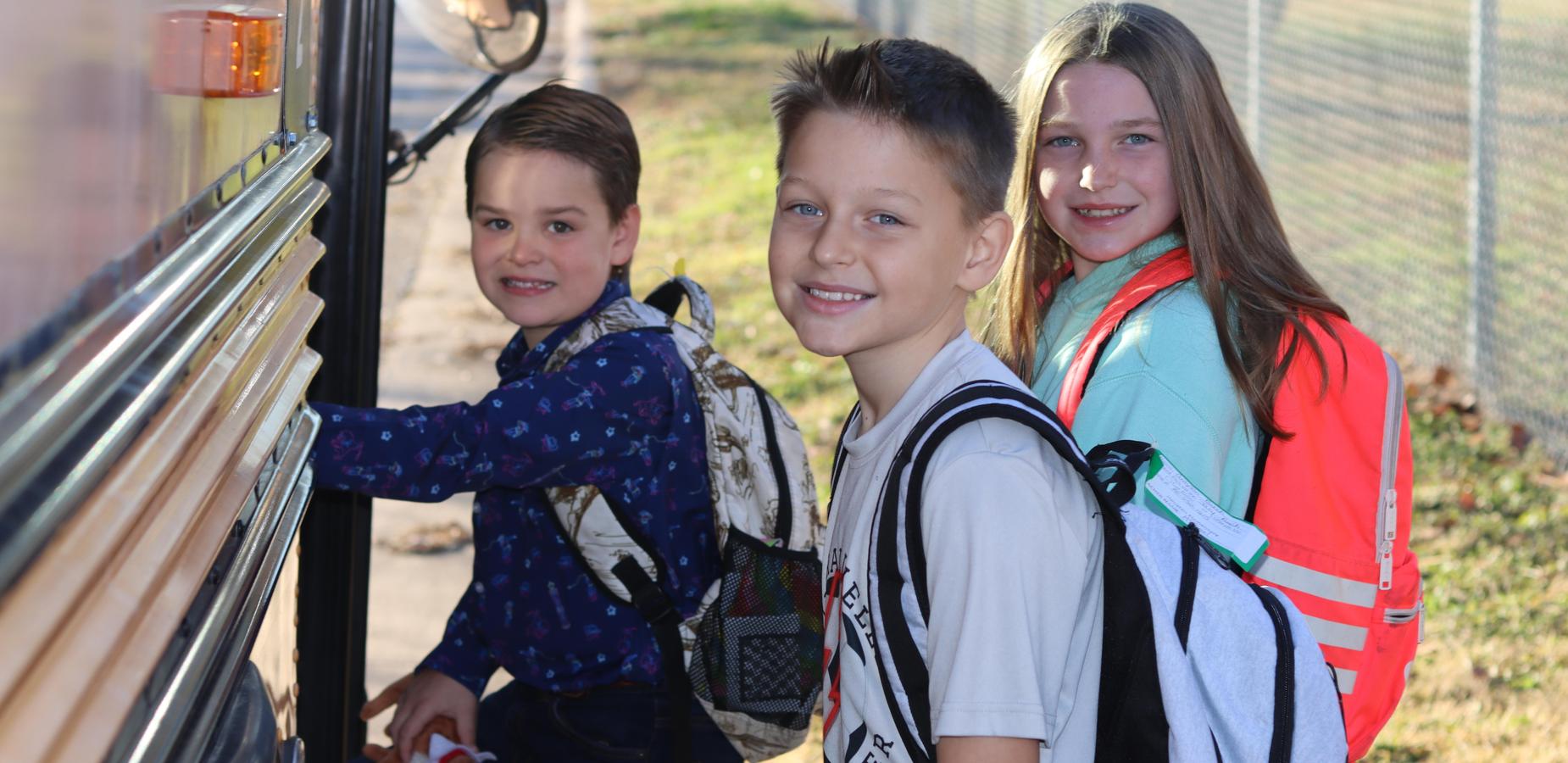 Students on a bus