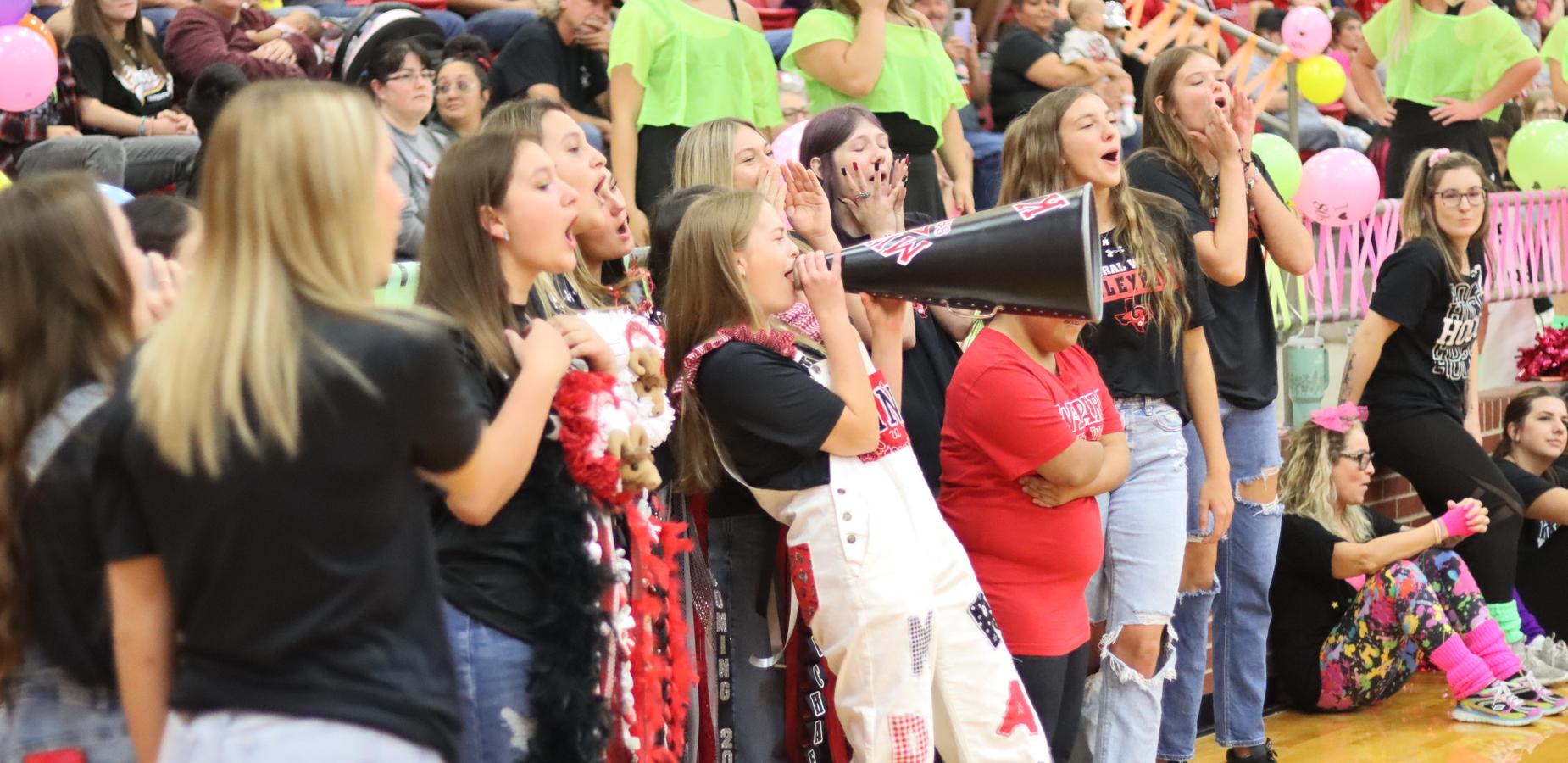 Lady Rams Volleyball at pep rally