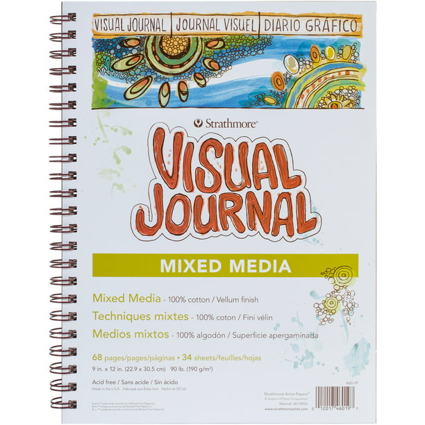 Strathmore 500 Series Visual Mixed Media Journal, 9"x12" Vellum, Wire Bound, 34 Sheets