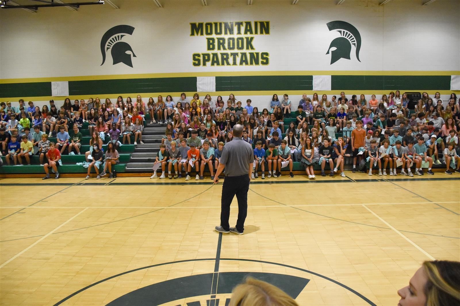 Students in stands