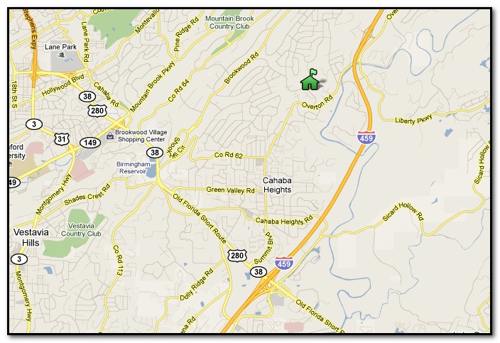 Map to Brookwood Forest