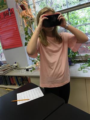 Girl using VR 