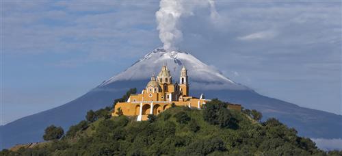 El volcán Popocatepetl 