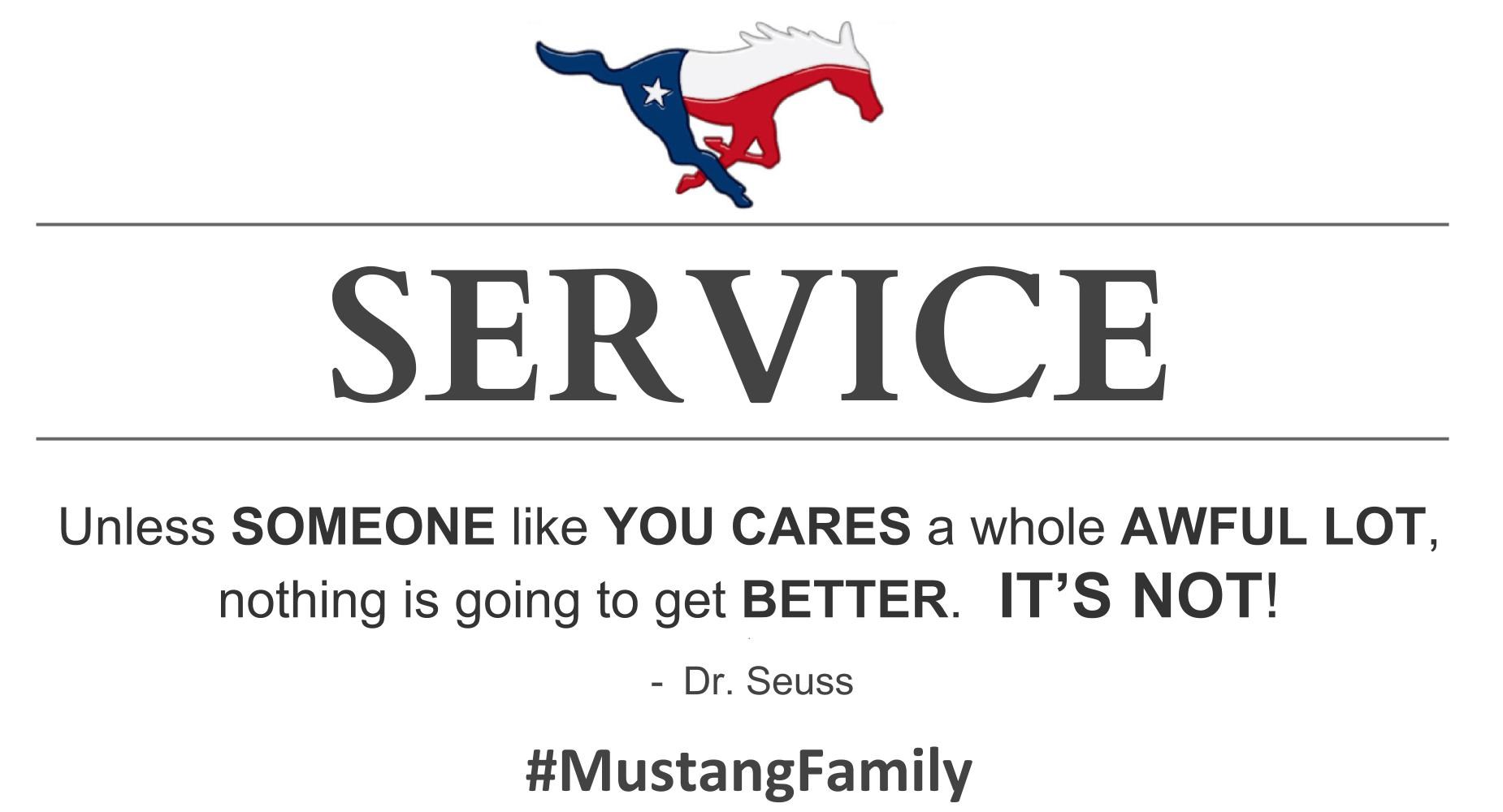 Mustang Family is committed to service.