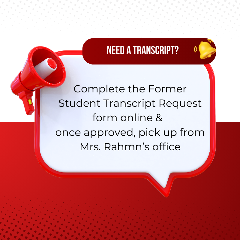 Complete the Former Student Transcript Request form online