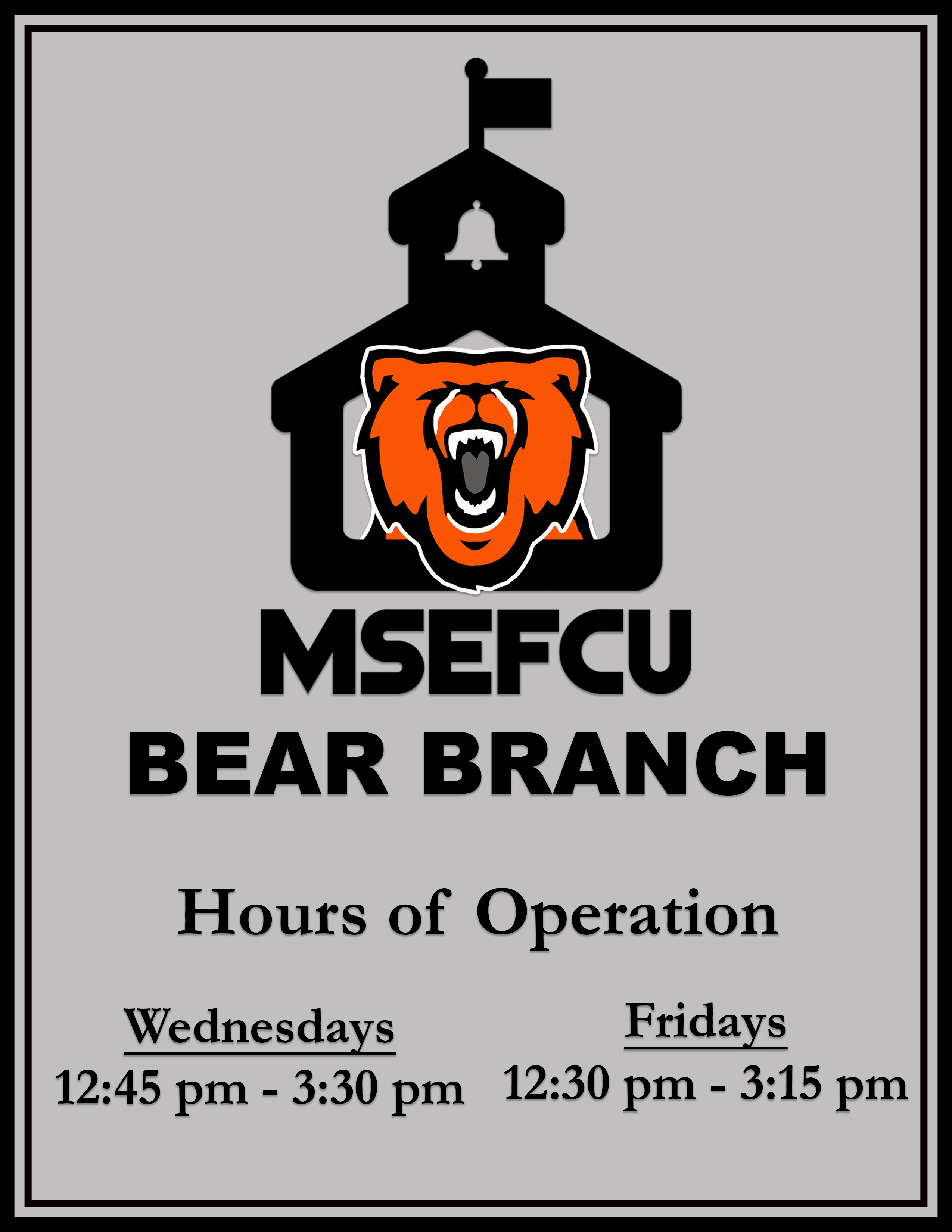 Bear Branch Hours