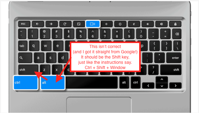 Ctrl + Shift + Window key screenshot