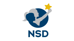 Horizontal Nampa School District Logo - two children holding aloft a star