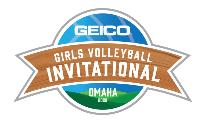 Geico Volleyball Banner over circle