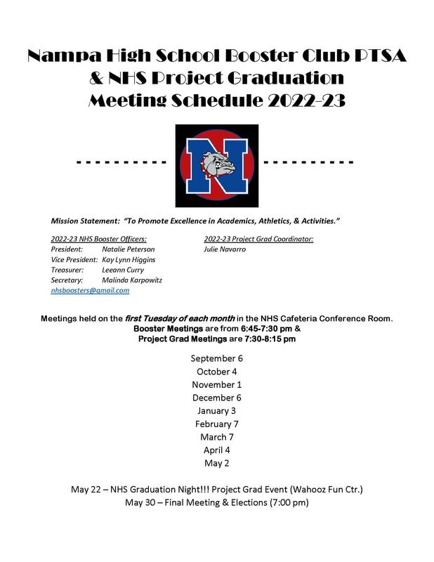 Boosters Meeting Schedule