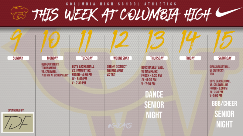 calendar graphic for the week