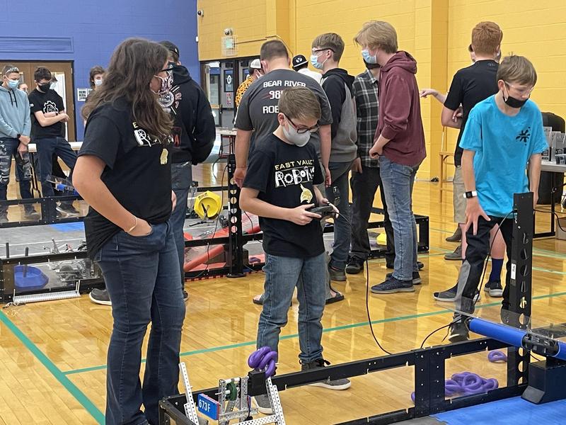 East Valley robotics team members compete in Sun Valley.