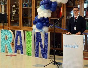 Superintendent Gregg Russell at Podium