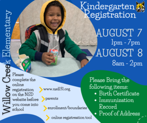 kindergarten registration