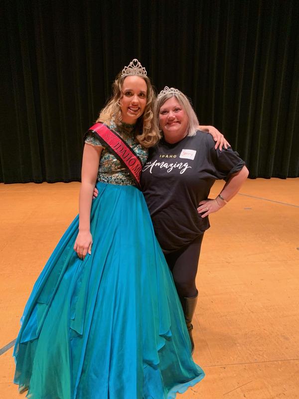 Sarah Triolo and her mentor Jennifer Randolph pose with their tiaras.