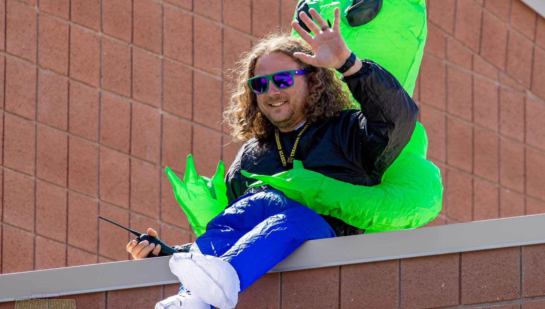 Mr. Wemp on the roof