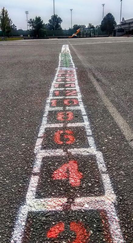 Closeup of number line at Snake River Elementary.