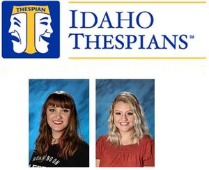 Thespian logo above headshots of Madison Pittz and Melanie Stringam.