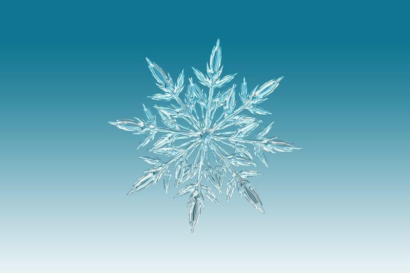 snowflake on icy blue backgrounds