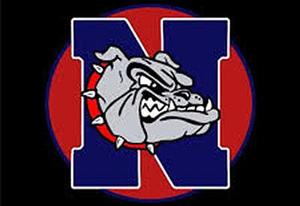 Nampa High School Bulldog logo on black background