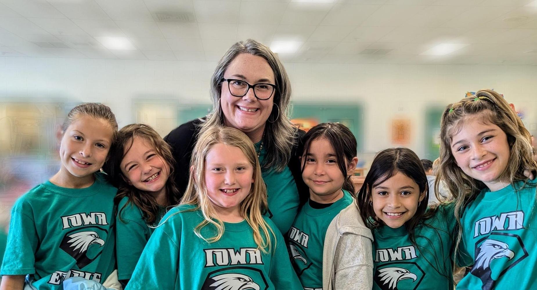 Students with teacher