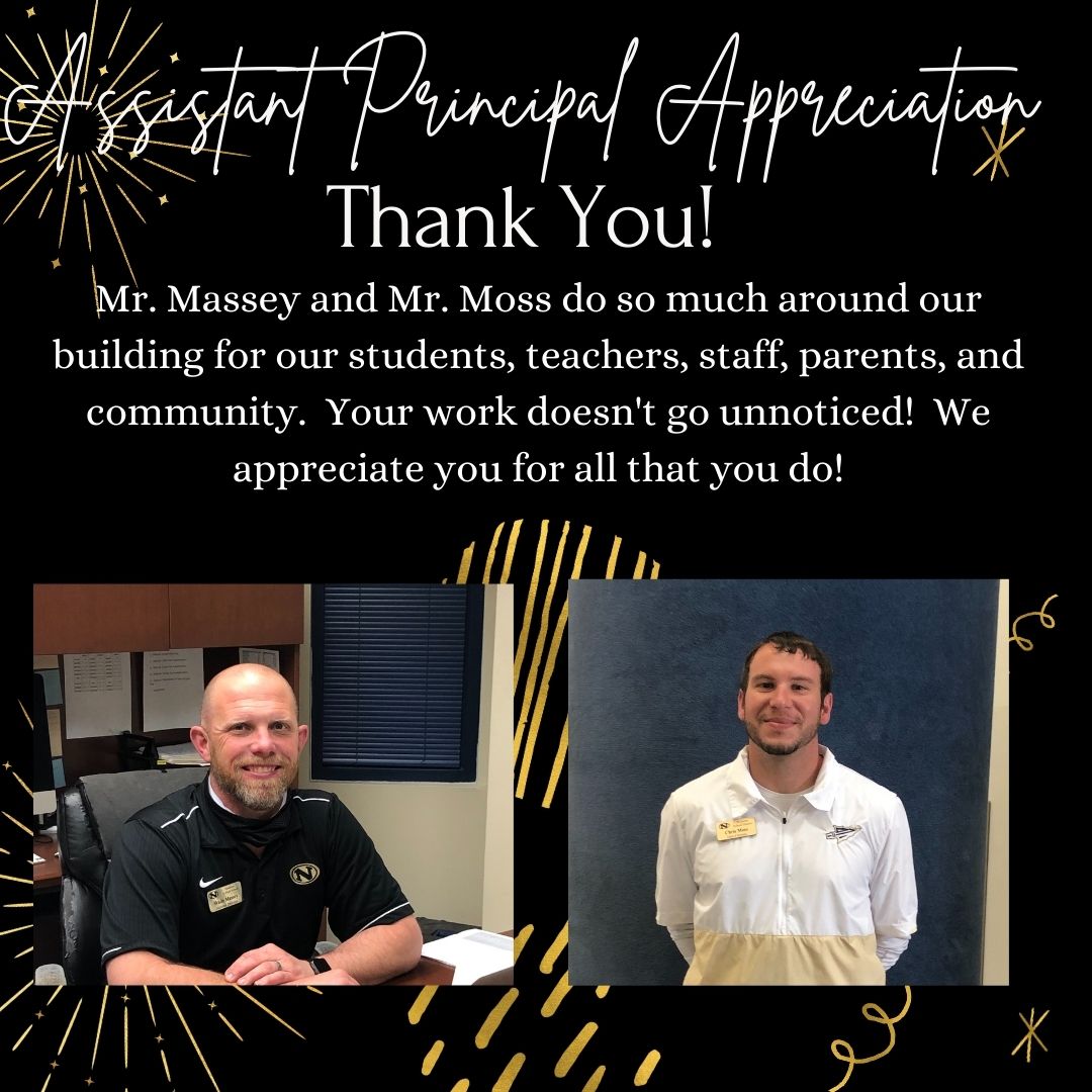 Graphic showcasing Mr. Massey and Mr. Moss and thanking them