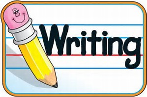 Writing pencil and lined paper clipart graphic