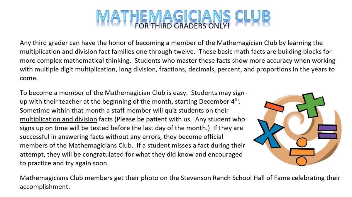 Math Challenge Information