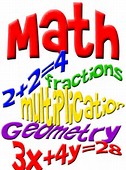 Math graphic in bold colors