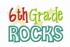 Sixth Grade rocks graphic