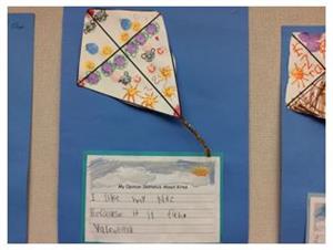 Student art work of a kite. Student art work of a kite.