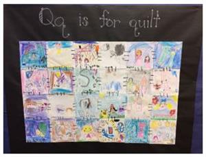 Student art work of a quilt. Student art work of a quilt.