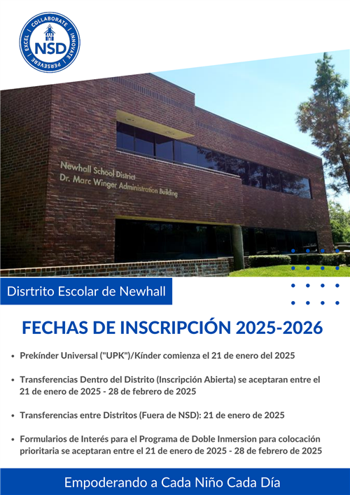 2025-26 Enrollment Flyer Spanish
