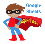 picture of superhero with words Google Sheets Superhero