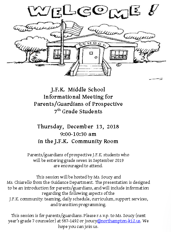 JFK 7th Grade Open House