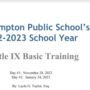 Title IX Training