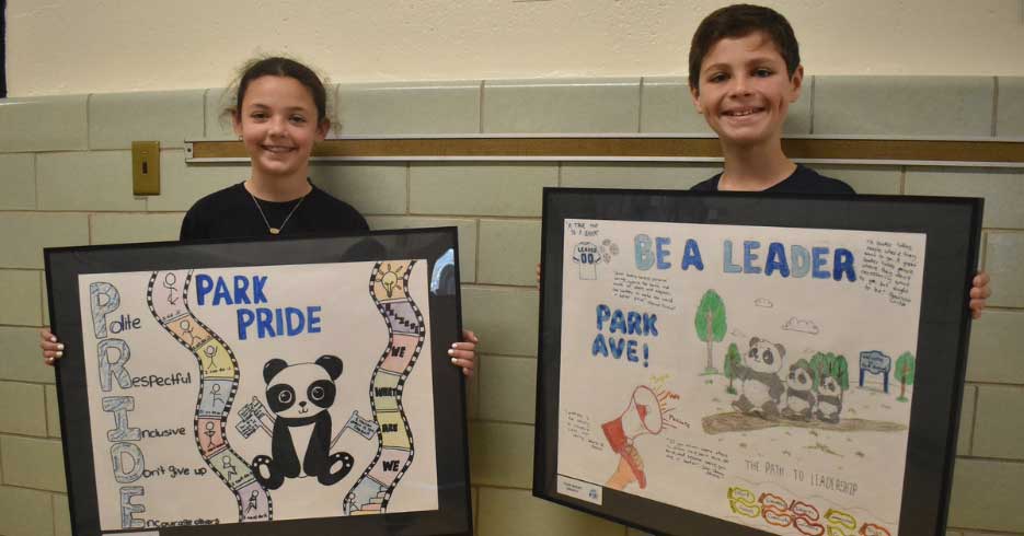 Students with Park Pride art.
