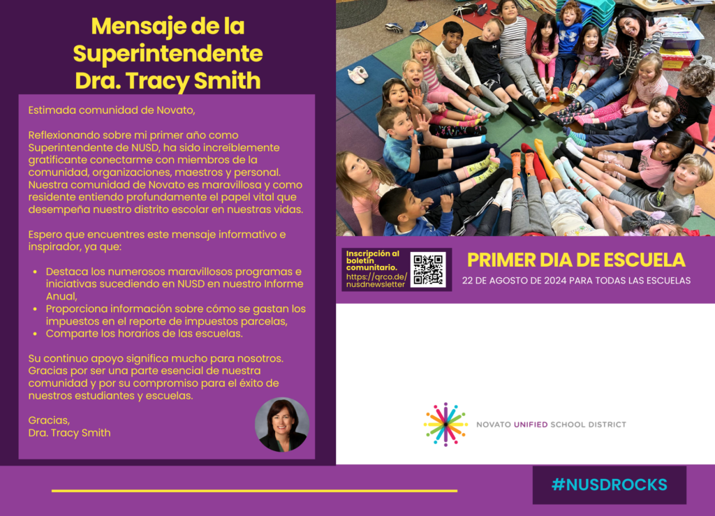 NUSD Mailer in Spanish