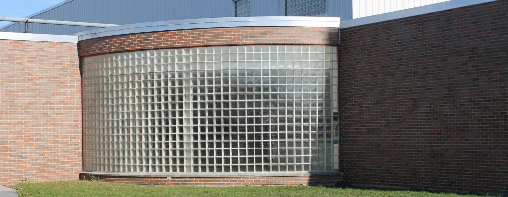 curved wall of windows