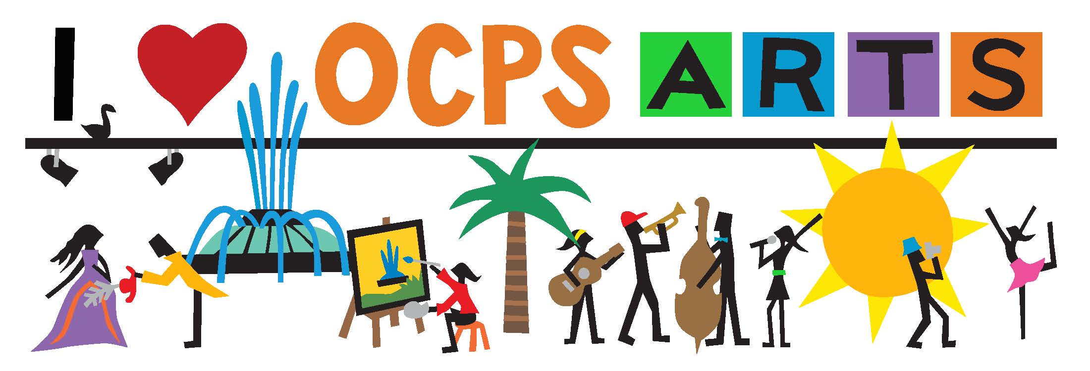 I Love OCPS Arts Banner