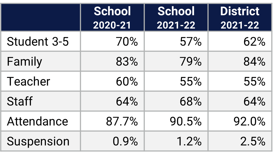 Palmetto ES School Climate Data