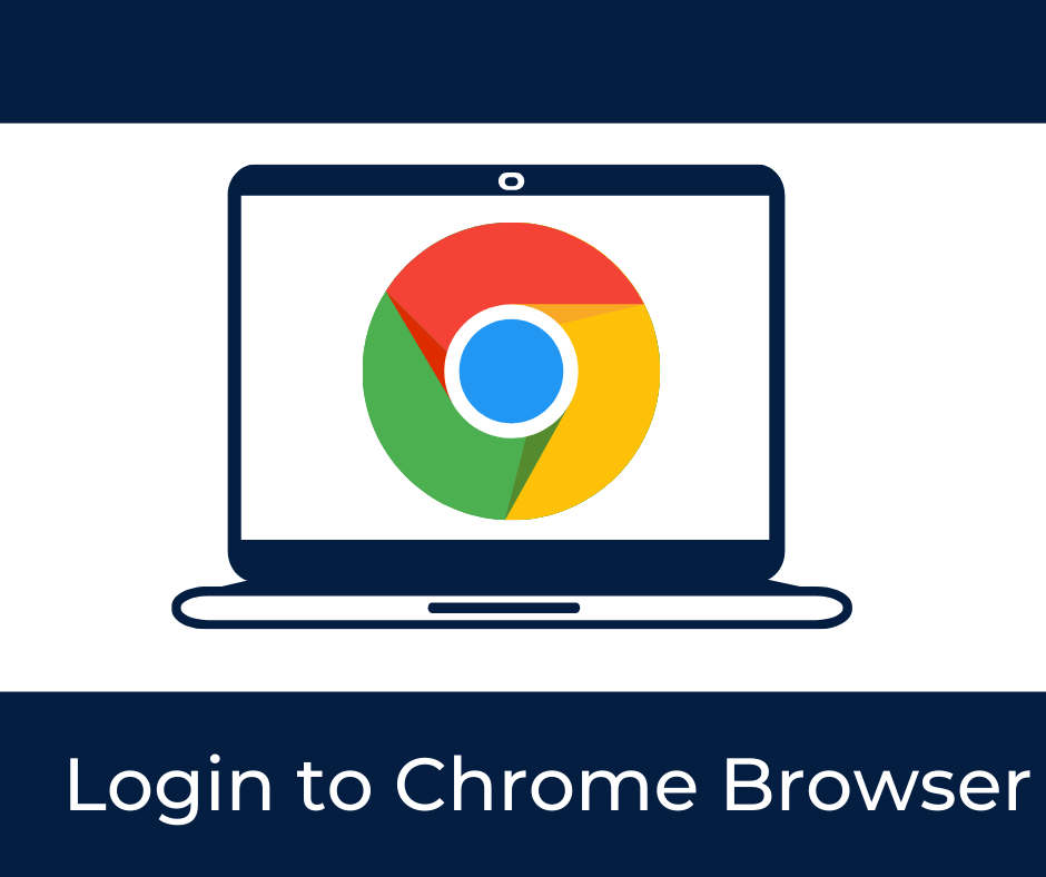 Google chrome browser icon on laptop