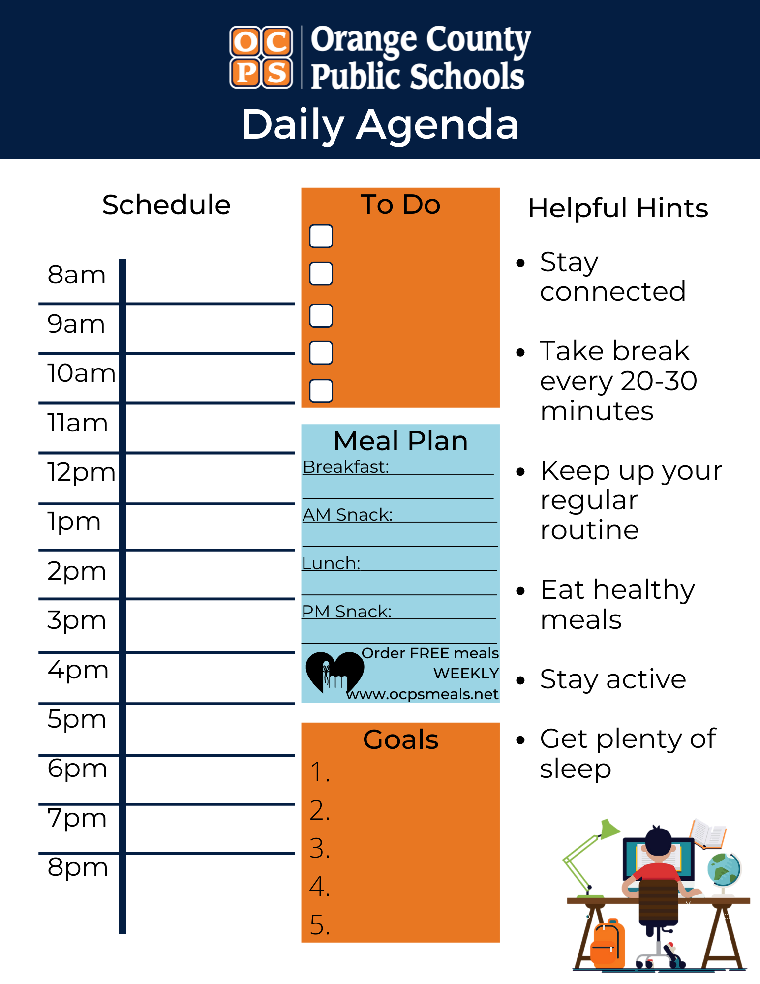 Daily Agenda Image