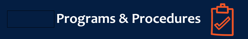 Programs and Procedures Banner